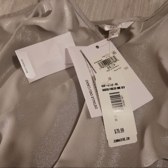 NWT Guess Asymmetrical One Shoulder Top - Picture 4 of 5